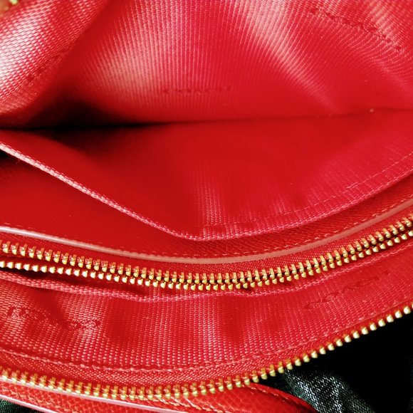 Coach Red Wristlet with Removable Matching Pouch - Picture 11 of 15